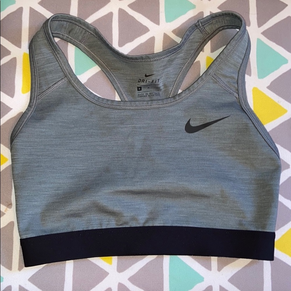 Grey Nike sports bra
